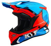 Casco Off-Road KYT SKYHAWK Glowing Blue/Orange Fluo