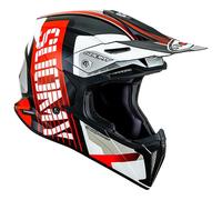 Suomy X-Wing Amped, casco a croce S male Nero/Rosso/Bianco