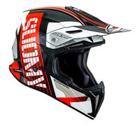 Suomy X-Wing Amped, casco a croce S male Nero/Rosso/Bianco