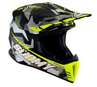 Suomy X-Wing Camouflager, casco a croce XL male Opaco Nero/Grigio/Giallo Fluo