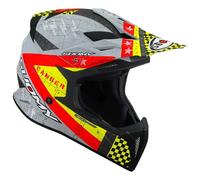 Suomy X-Wing Jetfighter, casco a croce M male Opaco Grigio/Giallo/Rosso