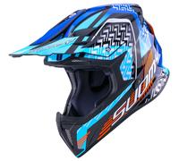 Suomy X-Wing Motley Casco da motocross, nero-blu, taglia M per maschi