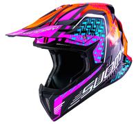Suomy X-Wing Motley Casco da motocross, nero-rosso-porpora, taglia M per maschi