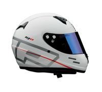 Omp Kj8 Evo Casco da Karting Integrale, Bianco, L