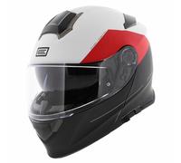 Casco Origine Delta Basic Virgin rosso nero bianco opaco - Moto modulare flip...