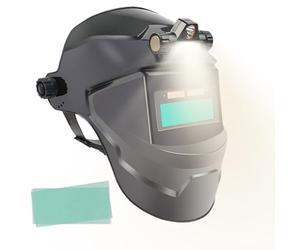 Casco oscurante automatico, passamontagna per saldatura a energia solare, schermo per il viso regolabile con lente a risposta rapida, accessorio per attrezzature di sicurezza sostenibile, saldatura