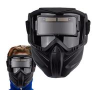 Casco oscurante, maschera per saldatura per auto, anti-abbagliamento, maschera per auto, grande vista, traspirante, movimento testa di copertura completa per la protezione degli occhi