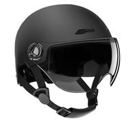 Casco Per Adulti Con Visiera, Casco Moto Aperto, Casco Scooter per Adulti Uomo e Donna, Calotta In Abs Combinata Con Strato Tampone In E-P-S Per Fornire Una Migliore Protezione Alla Guida