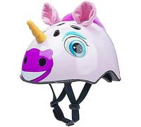 Casco per Bambini 3D Unicorn Casco da Bicicletta per Ragazza Ragazzo Caschi per Bambini Casco da Bici Multi-Sport per Skateboard Skating Scooter, Pink, M(54-58cm)