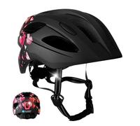 Casco per Bambini Cuore Nero | Per Bici, Skateboard, MTB, Pattini | Età 6-12 Anni | Imbottiture Rimovibili e Taglia Regolabile