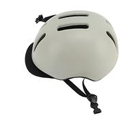 Casco per bambini, grigio delicato sulla pelle, con sottogola e assorbimento degli urti, per pattini a rotelle (M)