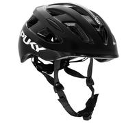 PUKY Casco M nero, ideale per circonferenza della testa 54 - 58 cm, leggero e ventilato, robusto policarbonato e schiuma EPS, modulo luce e visibilità a 360°, design elegante e opzioni di colore