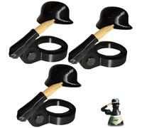 Casco per biberon, 3 pezzi, coperchio per casco da birra, casco da birra, casco da birra, casco da birra, casco da soldati, riutilizzabile, antipolvere, decorazione per feste bar, veterani