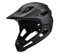 Casco per Bici a Faccia Piena, Casco per Mountain Bike per pc a Prova di Shock Traspirante per Adulti con Supporto per Mento Staccabile e Visiera Regolabile Nero per Andare in Bicicletta per Andare i