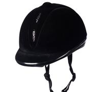 Casco per equitazione modello Flock in velluto con inserto glitterato argento Hk