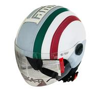 Casco per Lambretta con tricolore laterale e visiera retta Taglia L