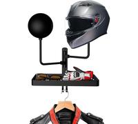 Casco per Moto,Supporto Metallico Regolabile per Caschi - Gancio di Archiviazione per Garage Caschi Bici Attrezzatura Moto Vetrina per Spazio Personale
