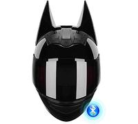 Casco Per Orecchie Da Gatto Casco Da Motociclista Da Donna Per Ragazza Casco Da Moto Integrale Certificato ECE Caschi Apribili Per Quattro Stagioni Con Visiera Parasole Per Moto B,XL