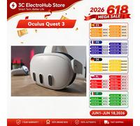 Casco per realtà virtuale all-in-one Meta Oculus Quest 3 con schermo 4K + ad alta definizione, 8 GB di RAM + memoria Go, risolto il problema