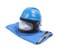 Casco per sabbiatura con lente a doppio strato cappuccio per sabbiatura tuta inclusa tela ABS materiale in gomma anti nebbia flusso d'aria