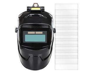 Casco per saldatura ad oscuramento automatico, cappuccio ad energia solare per valutare | Scudo luminoso di commutazione ultra veloce, protezione True Color View, dispositivo di saldatura traspirante