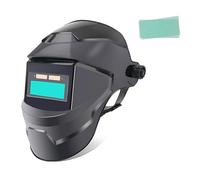 Casco per saldatura ad oscuramento automatico solare, lente LCD True Color con ampia visione, cappuccio per saldatura ventilato per rettifica MIG TIG ARC (#B)