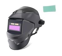 Casco per saldatura ad oscuramento automatico solare, lente LCD True Color con ampia visione, cappuccio per saldatura ventilato per rettifica MIG TIG ARC (#A)