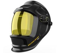 Casco per saldatura auto oscurante, con ampia visuale, 10 cm x 9,30 cm, vero colore, chiarezza ottica, 4 sensori ad arco solare/alimentato a batteria, maschera per saldatore 3,5/5-9/9-13 per