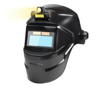 Casco per saldatura auto-oscurante, protezione per saldatore con luce, resistente al calore, oscuramento automatico, per uomo, edilizia, sicurezza industriale, officina, casa