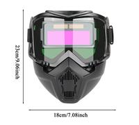 Casco per Saldatura Automatico Che Cambia Luce Montato Sulla Testa Maschera Tras
