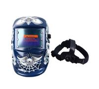 Casco per saldatura con oscuramento automatico blu - Schermo di visualizzazione 93 x 43 mm con 2 sensori e funzionamento ad energia solare per saldatura manuale Saldatura a gas, (Blu)
