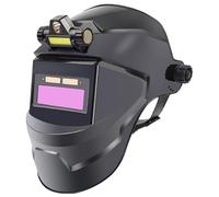 Casco per saldatura con oscuramento automatico, maschera per saldatore LCD ad energia solare con lampada frontale, cappuccio per saldatura regolabile traspirante resistente al calore con design