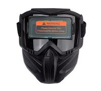 Casco per saldatura con oscuramento automatico, maschera traspirante per saldatura, scudo integrale | casco con lenti a risposta rapida, copricapo di sicurezza per stazione di riparazione auto
