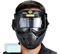 Casco per saldatura con regolazione automatica - 3 illuminazione regolabile, casco per saldatore intelligente - per saldatura industriale, edilizia, lavorazione dei metalli, officina, uso domestico