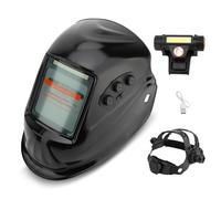 Casco per saldatura, maschera automatica per saldatura solare, vero, casco saldatura con faro, cappuccio per saldatura ad con schermo LCD, caschi per saldatori Tig Mig