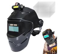 Casco per saldatura - Maschera di sicurezza per saldatura | Scudo oscurante auto | Cappa per saldatura ad energia solare per la produzione di saldatura, trasmissione occhio di protezione per la