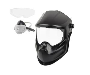 Casco per saldatura - Maschera per saldatura - con ampia superficie e protezione UV, antipolvere e robusto, ideale per MIG, TIG, saldatura elettrodi, levigatura e inserti industriali di tutti i