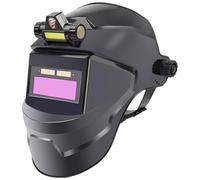 Casco per saldatura oscurante automatico Maschera per saldatore LCD regolabile ad energia solare con design ribaltabile e lampada frontale, cappuccio per saldatura traspirante resistente al calo