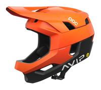 POC Otocon Race MIPS - Casco integrale da adulto, colore: arancione fluorescente, AVIP/Uranium Black opaco, L (59-62 cm)
