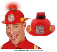 CASCO POMPIERE CON LUCI SUONI VIGILE DEL FUOCO CARNEVALE HALLOWEEN 8434077132722