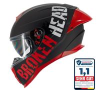 Casco Pro Sport BeProud Rot Con Visiera Chiara