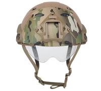 Casco Protector Ligero para Airsoft, Casco TáCtico RáPido con Gafas RetráCtiles, Rieles Laterales y Montura Nvg, para Airsoft y Paintball Al Aire Libre(HL-2)