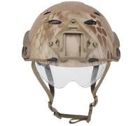 Casco Protector Ligero para Airsoft, Casco TáCtico RáPido con Gafas RetráCtiles, Rieles Laterales y Montura Nvg, para Airsoft y Paintball Al Aire Libre(HL-5)