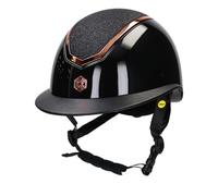 Casco protettivo Charles Owen Kylo Gloss MIPS a visiera larga nero - Cappelli da equitazione - Taglia: 58-61