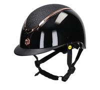 Casco protettivo Charles Owen Kylo Gloss MIPS nero-oro - Berretti da equitazione - Taglia: 56-58