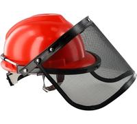 Casco Protettivo da Lavoro Elmetto Forestale con Visiera a Rete per Giardinaggio Casco di Sicurezza Regolabile Professionale Visiera per Motosega, Decespugliatore, Tagliaerba, Giardinaggio, Prato