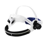 Casco protettivo per saldatura, con funzione di oscuramento automatico, fascia antiscivolo regolabile, adatto per caschi rotondi o quadrati, bianco