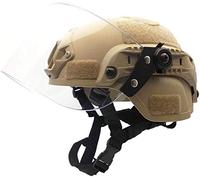 Casco Protettivo tattico Airsoft, Casco tattico Mich 2000 Action Version con Staffa NVG e Maschera Visiera antivandalo per Giochi Airsoft Paintball CS all'aperto
