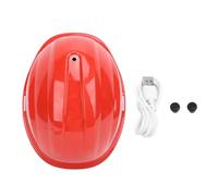 Casco protettivo ventilato Resistenza agli urti Doppi ventilatori Display digitale Casco di sicurezza antipioggia con luce per il trasporto edilizio