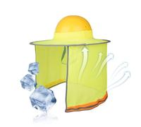 Casco protettivo, visiera parasole, traspirante, impermeabile, per testa e | Casco protettivo a tesa completa, in rete, protezione solare per edilizia, giardinaggio, pesca, copertura del tetto